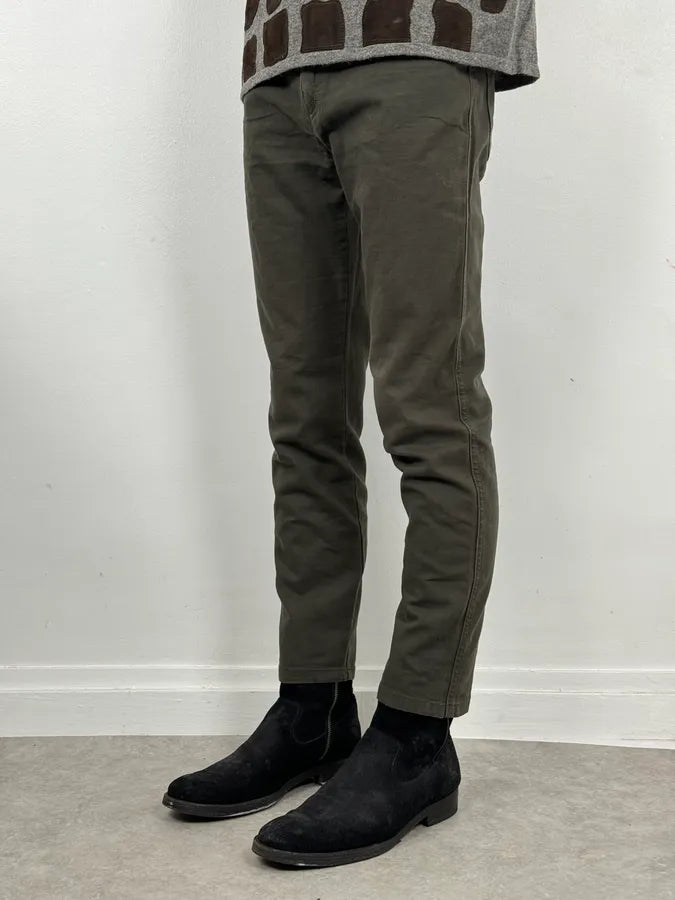 SS2001 Roberto Cavalli Olive Green Cozy Pants vttnWMa 2