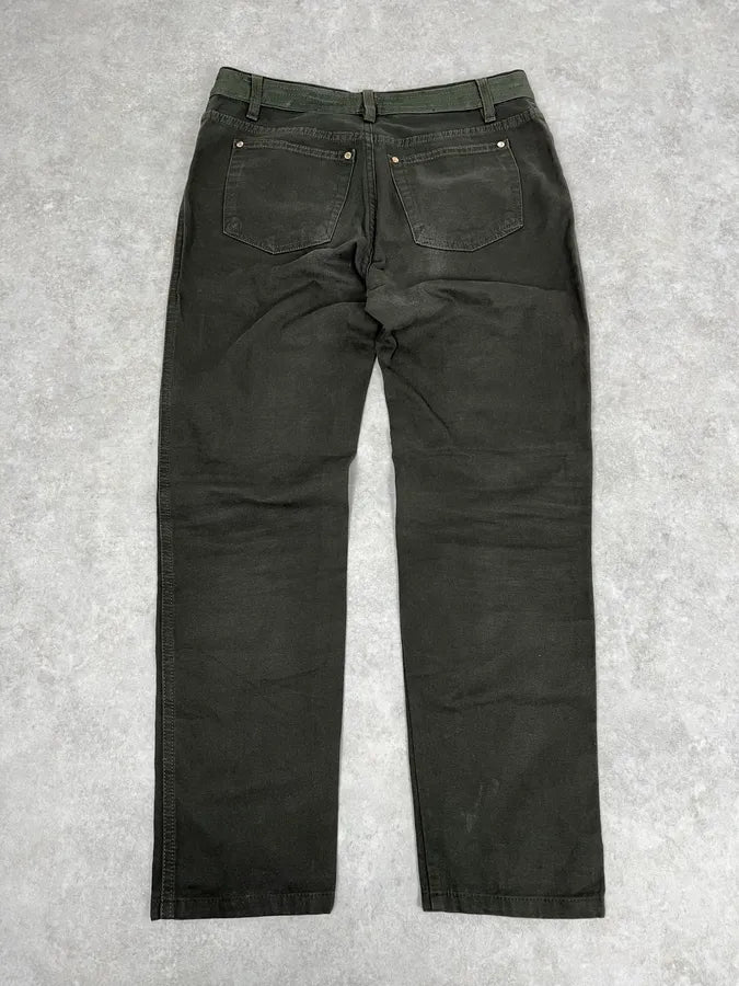 SS2001 Roberto Cavalli Olive Green Cozy Pants vttnWMa 6