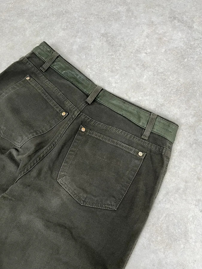 SS2001 Roberto Cavalli Olive Green Cozy Pants vttnWMa 7