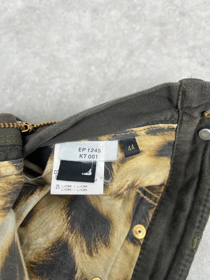 SS2001 Roberto Cavalli Olive Green Cozy Pants vttnWMa 9