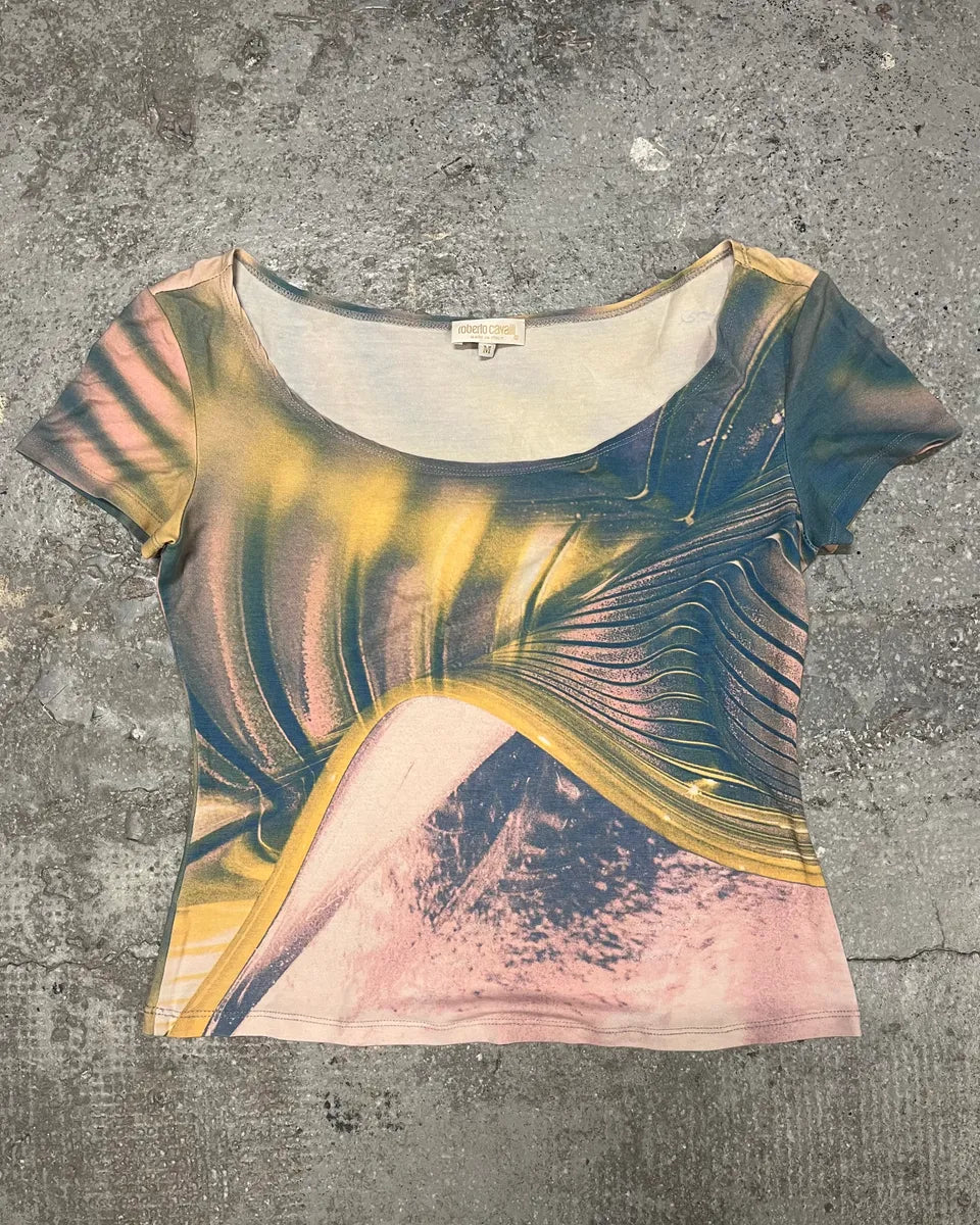 SS2001 Roberto Cavalli Optical Illusion Tee-Shirt (S/M) 0