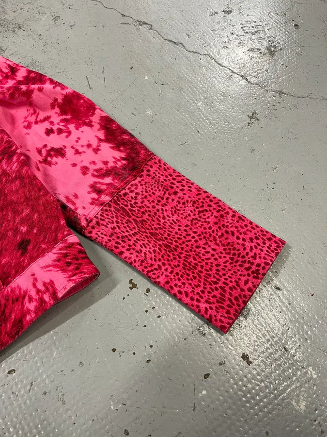 SS2001 Roberto Cavalli Pink Fur Print Movement Jacket KsHVOOE 5