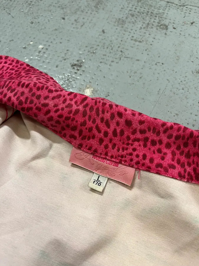 SS2001 Roberto Cavalli Pink Fur Print Movement Jacket KsHVOOE 8