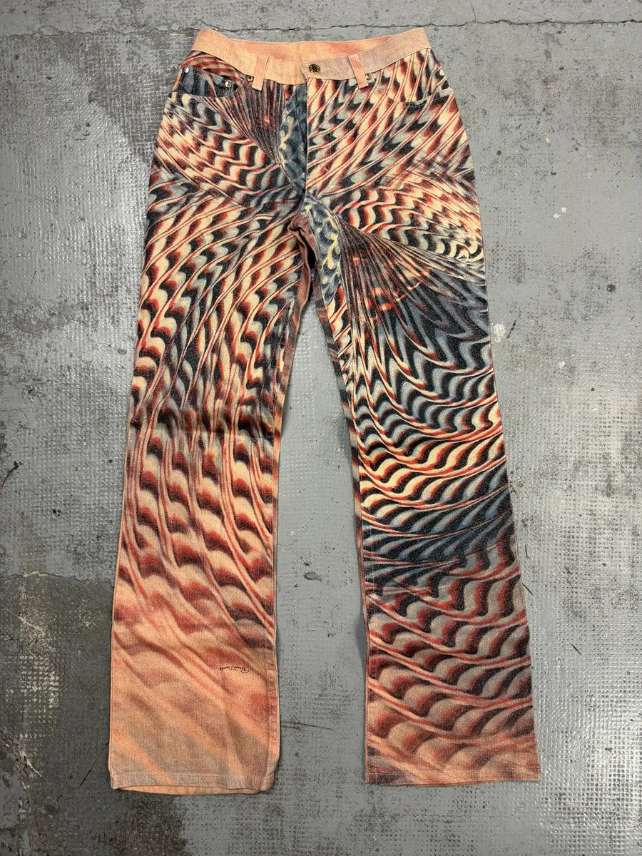 SS2001 Roberto Cavalli Pink Hallucination Pants gjkvNCi 0