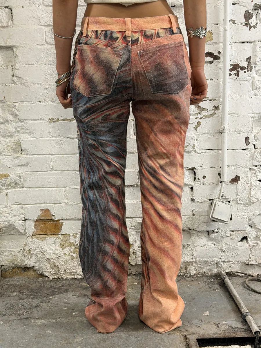 SS2001 Roberto Cavalli Pink Hallucination Pants gjkvNCi 2