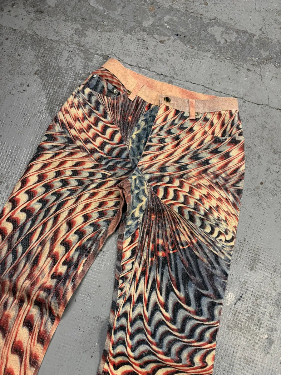SS2001 Roberto Cavalli Pink Hallucination Pants gjkvNCi 7
