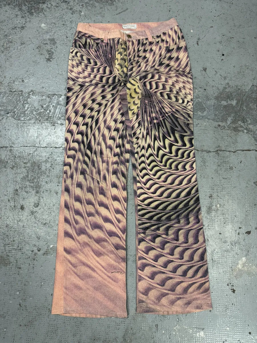 SS2001 Roberto Cavalli Pink Psychedelic Pants HAxfsoO 0