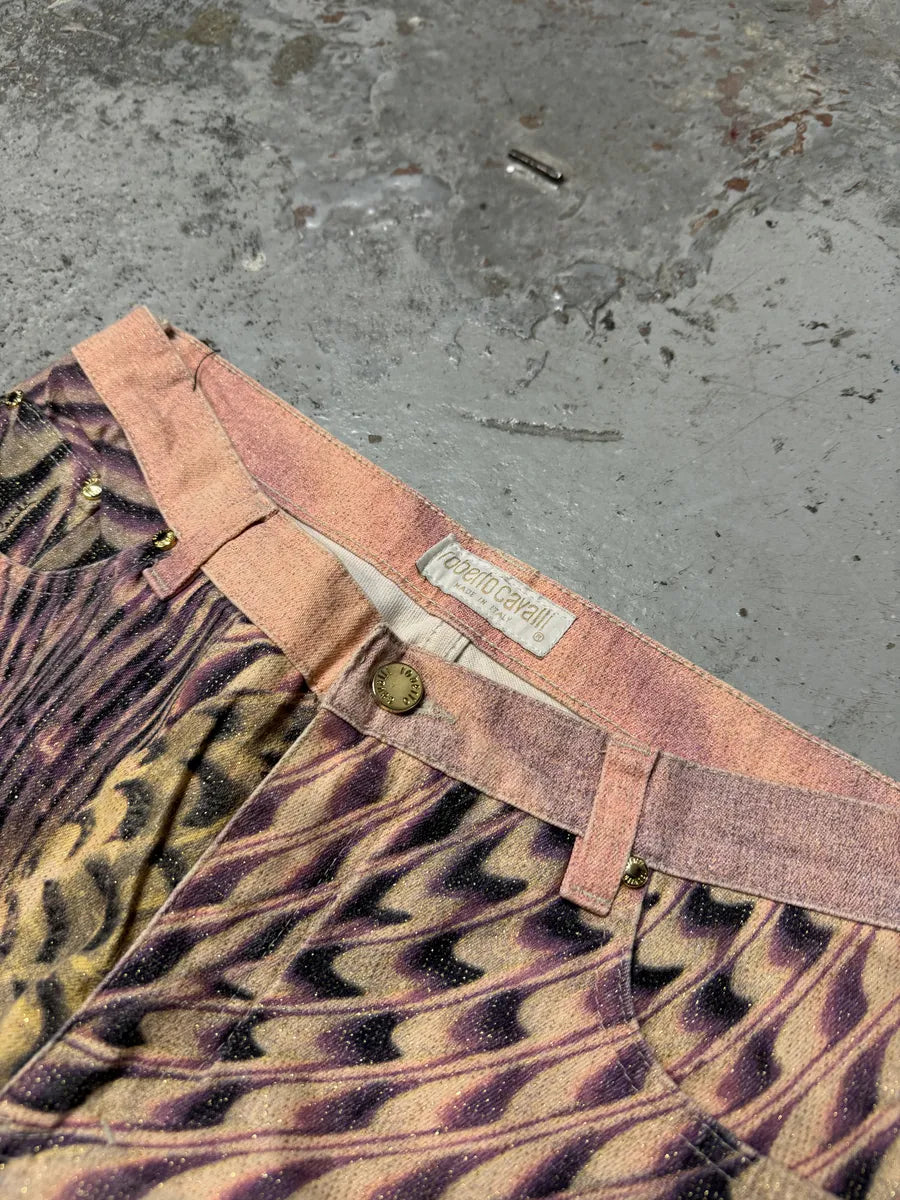 SS2001 Roberto Cavalli Pink Psychedelic Pants HAxfsoO 11
