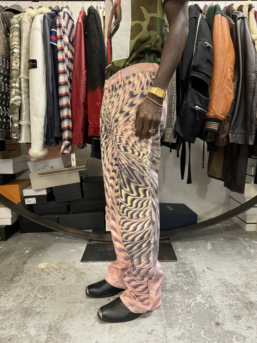 SS2001 Roberto Cavalli Pink Psychedelic Pants HAxfsoO 3