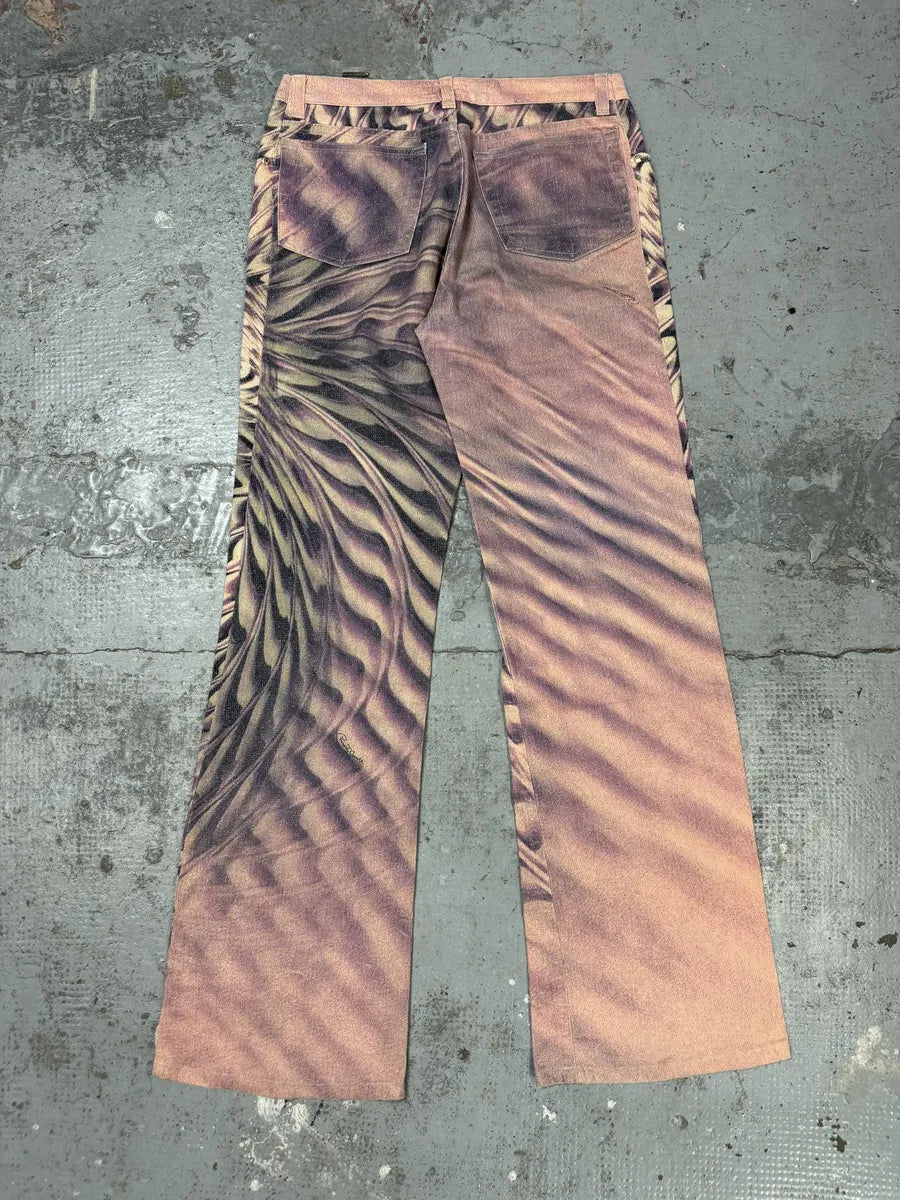 SS2001 Roberto Cavalli Pink Psychedelic Pants HAxfsoO 4