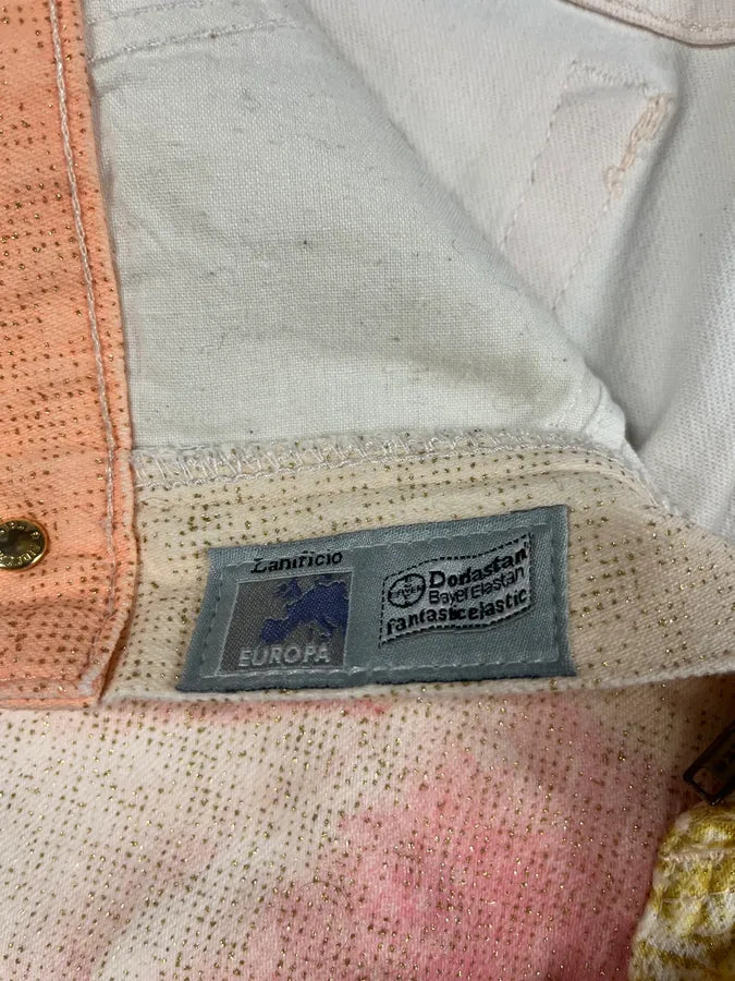 SS2001 Roberto Cavalli Princess Desi Eye Pink Lux Pants (L) YvtvhSM 11