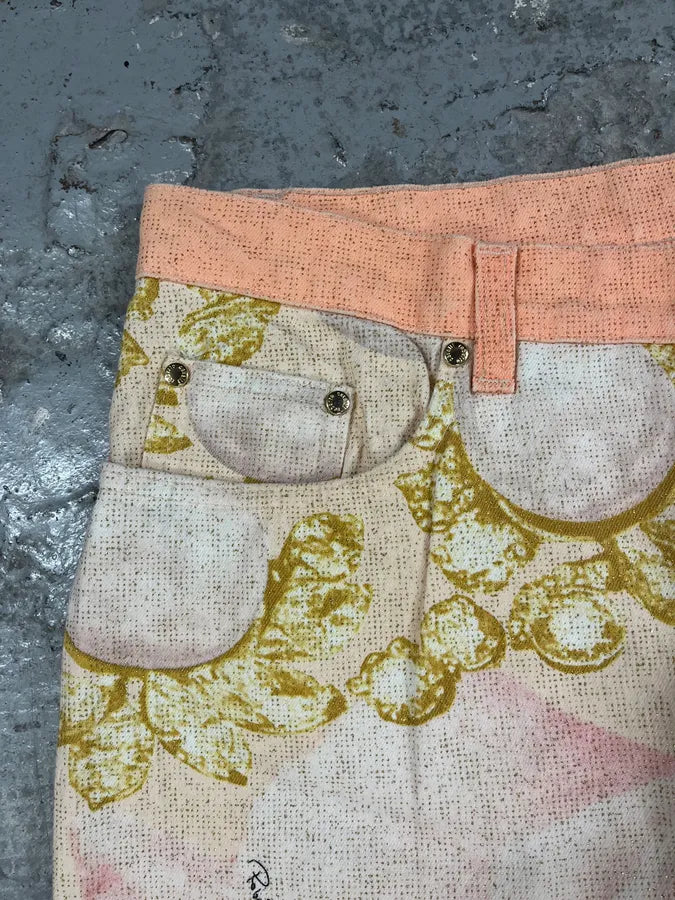 SS2001 Roberto Cavalli Princess Desi Eye Pink Lux Pants (L) YvtvhSM 8