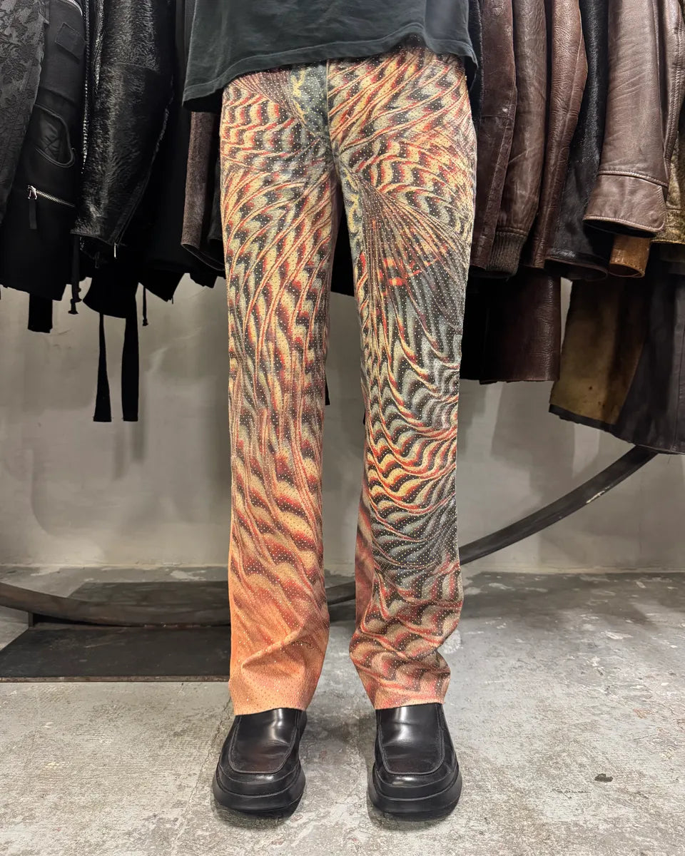 SS2001 Roberto Cavalli Psychedelic Hallucination Pink Pants wvBSXlq 1