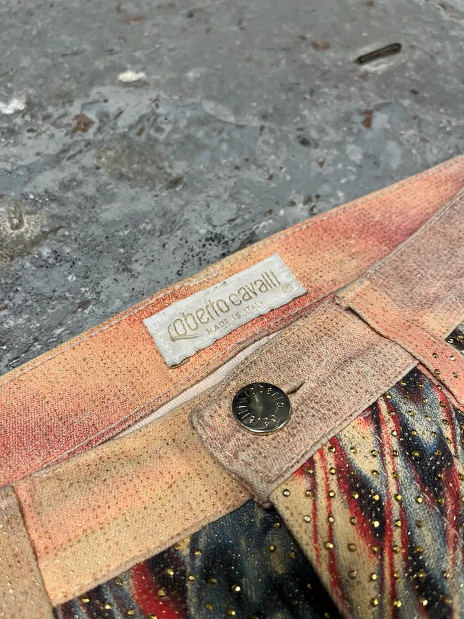 SS2001 Roberto Cavalli Psychedelic Pink Pants wvBSXlq 10