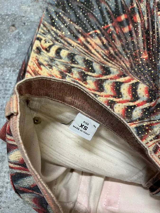 SS2001 Roberto Cavalli Psychedelic Hallucination Pink Pants wvBSXlq 11