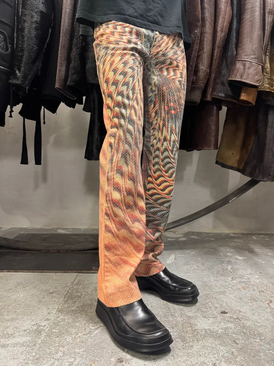 SS2001 Roberto Cavalli Psychedelic Hallucination Pink Pants wvBSXlq 3