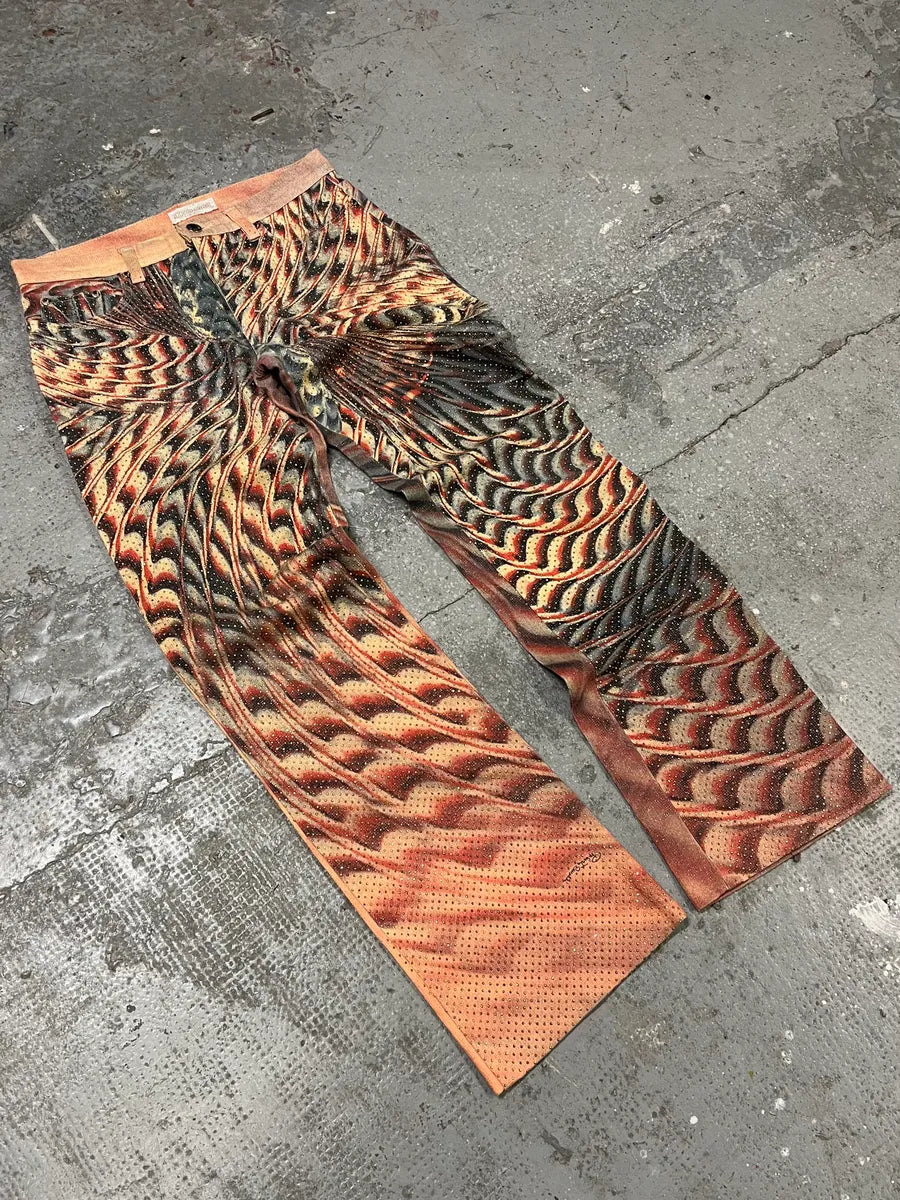 SS2001 Roberto Cavalli Psychedelic Pink Pants wvBSXlq 4