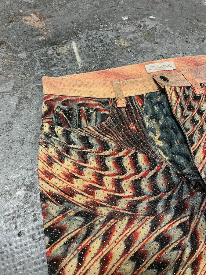 SS2001 Roberto Cavalli Psychedelic Pink Pants wvBSXlq 9