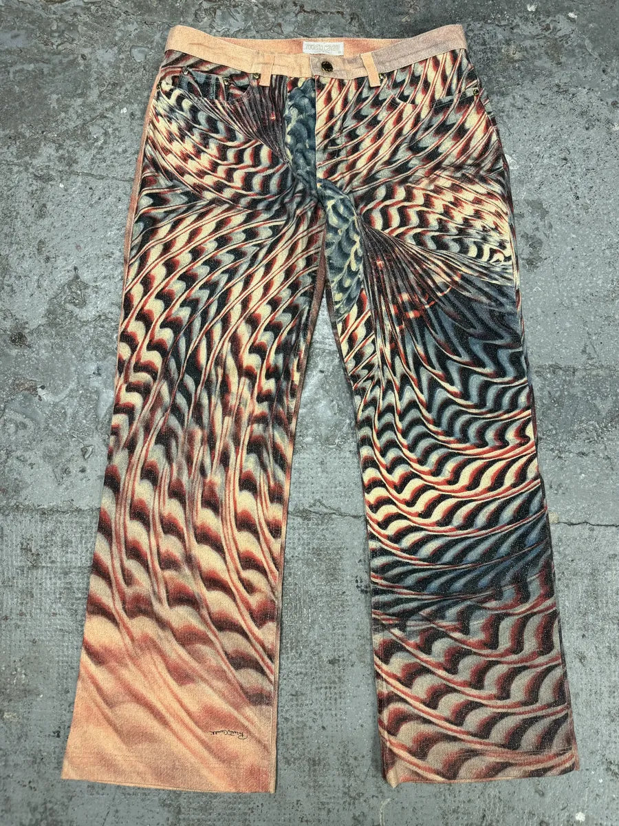 SS2001 Roberto Cavalli Psycho Hallucination Pink Pants (M) 0