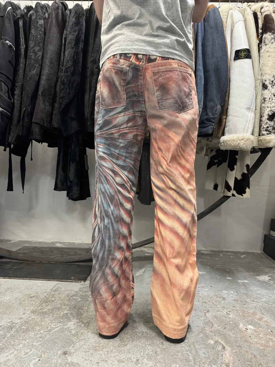 SS2001 Roberto Cavalli Psycho Hallucination Pink Pants (M) 3