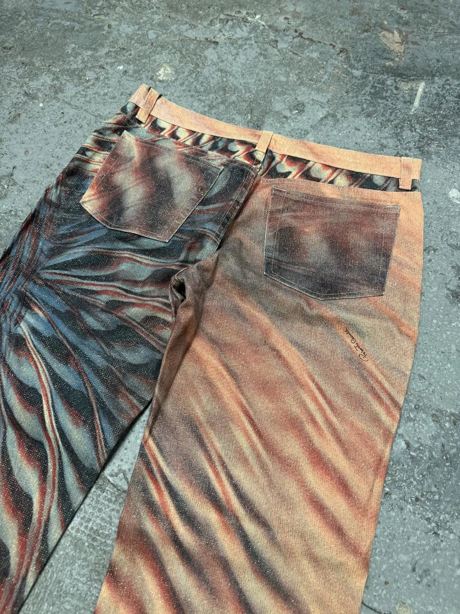 SS2001 Roberto Cavalli Psycho Hallucination Pink Pants (M) 5