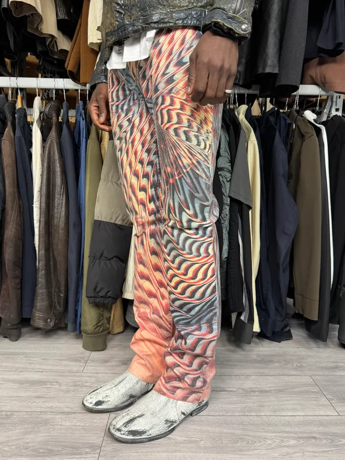 SS2001 Roberto Cavalli Psycho Hallucination Pink Pants MFDOJTa 5