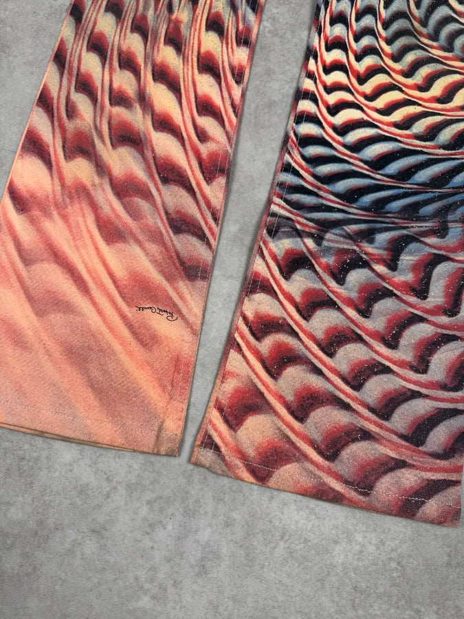 SS2001 Roberto Cavalli Psycho Hallucination Pink Pants MFDOJTa 6