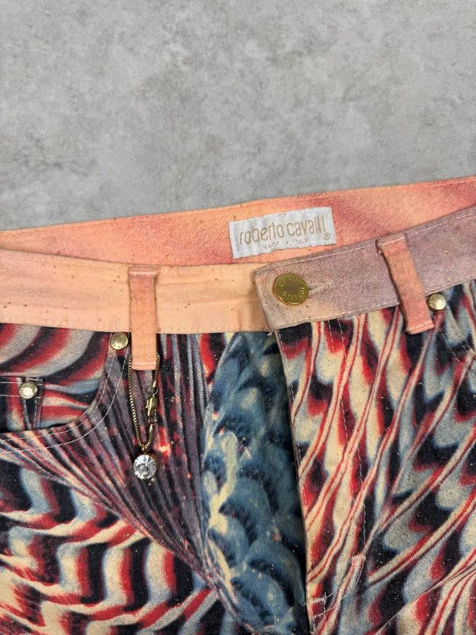 SS2001 Roberto Cavalli Psycho Hallucination Pink Pants MFDOJTa 7