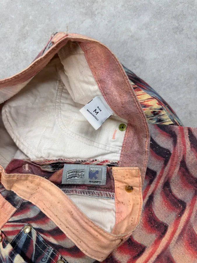 SS2001 Roberto Cavalli Psycho Hallucination Pink Pants MFDOJTa 8