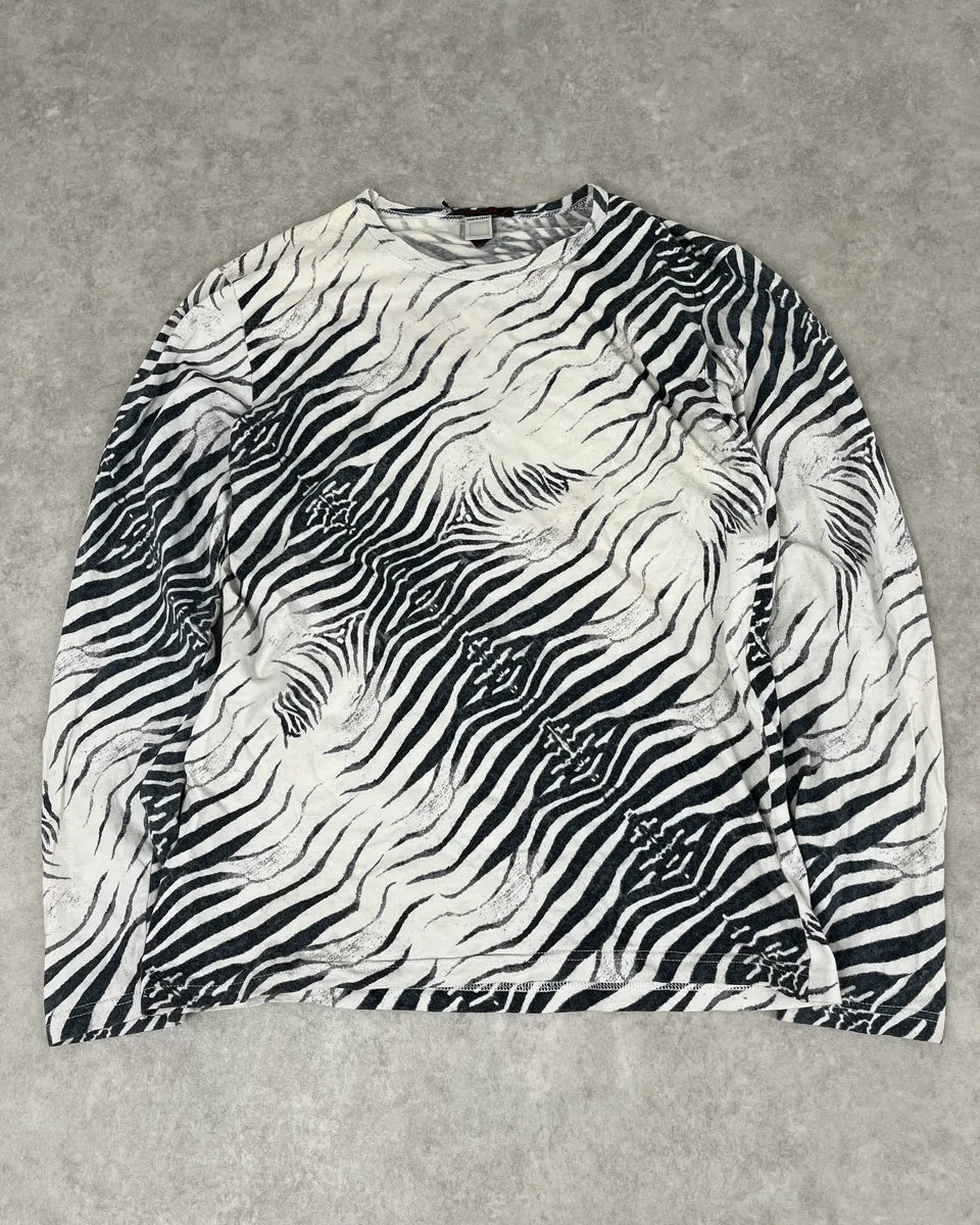 SS2001 Roberto Cavalli Zebra Black & White Longsleeves KrsKYSI 0