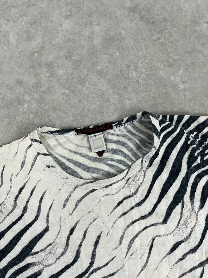 SS2001 Roberto Cavalli Zebra Black & White Longsleeves KrsKYSI 4
