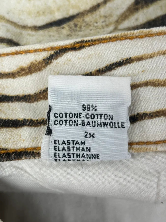 SS2001 Roberto Cavalli Zebra Print White Pants hTNNOSR 13