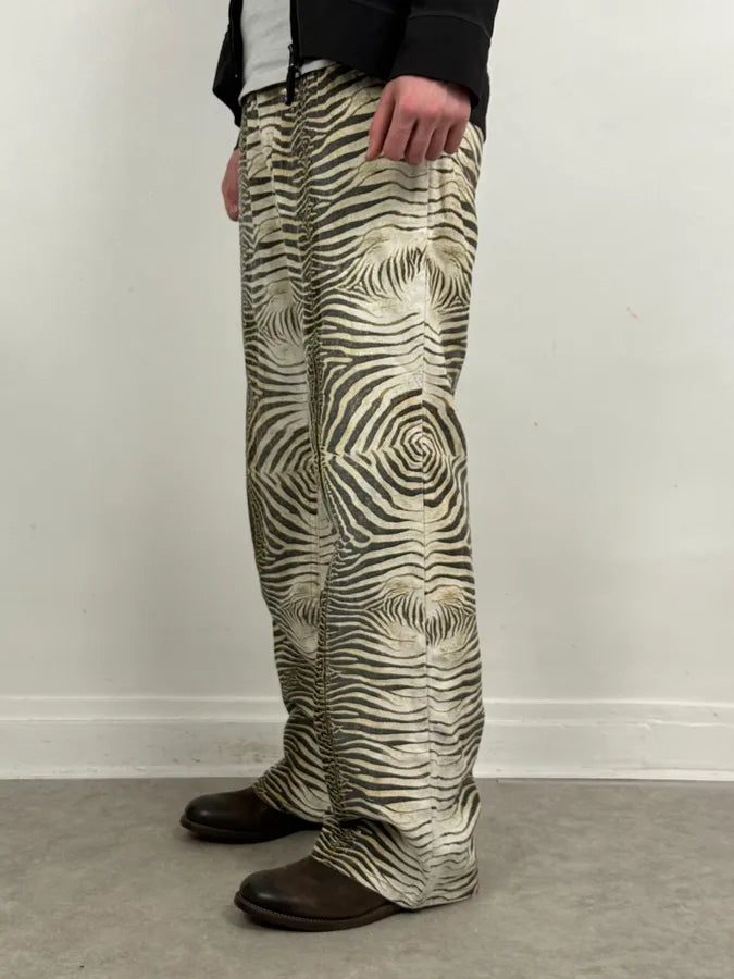 SS2001 Roberto Cavalli Zebra Print White Pants hTNNOSR 1