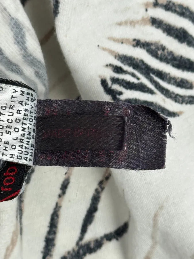 SS2001 Roberto Cavalli Zebra Safari White Tank Top nkFBniT 6