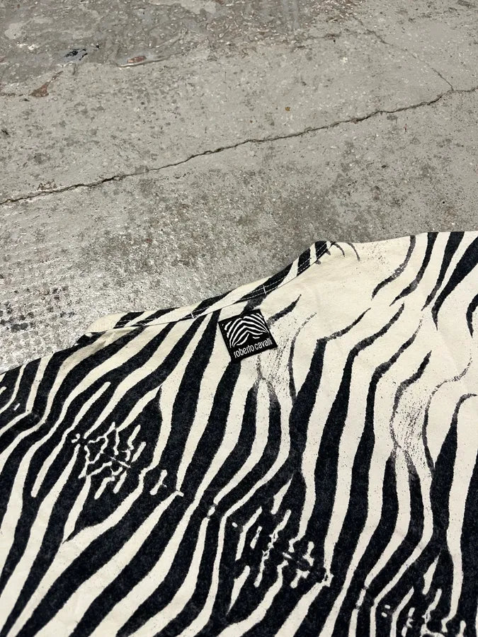 SS2001 Roberto Cavalli Zebra White T-Shirt Cixptoq 6