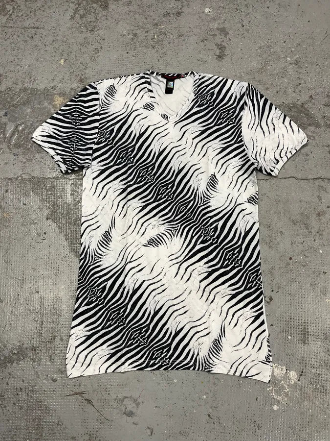 SS2001 Roberto Cavalli Zebra White T-Shirt EPGKsju 0