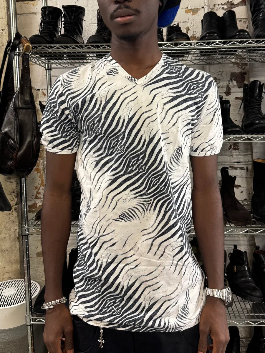 SS2001 Roberto Cavalli Zebra White T-Shirt EPGKsju 1