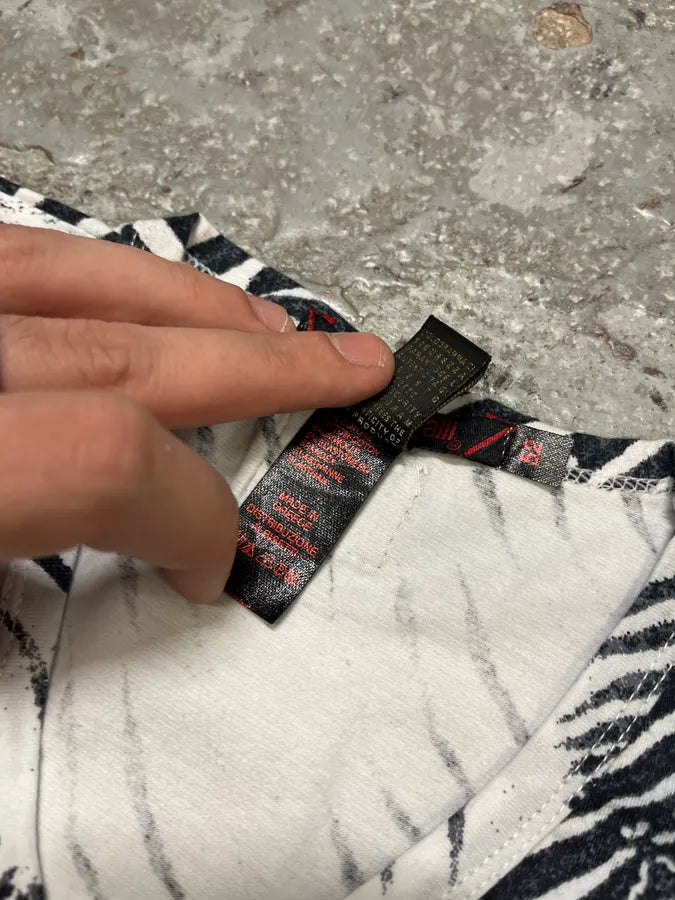 SS2001 Roberto Cavalli Zebra White T-Shirt mHcbEtQ 8