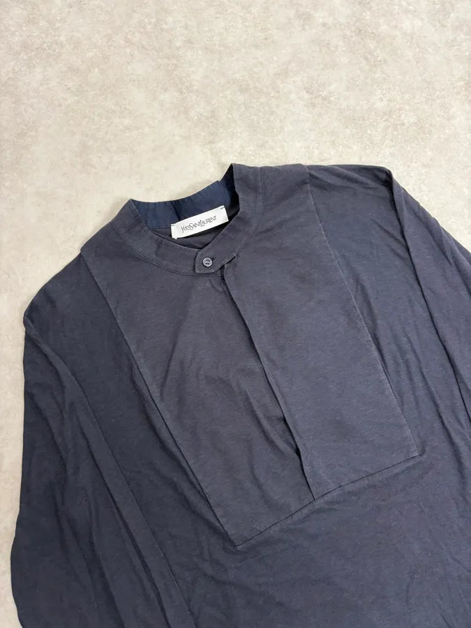 SS2001 Yves Saint Laurent Navy Mao Longsleeves bxwDPtx 4