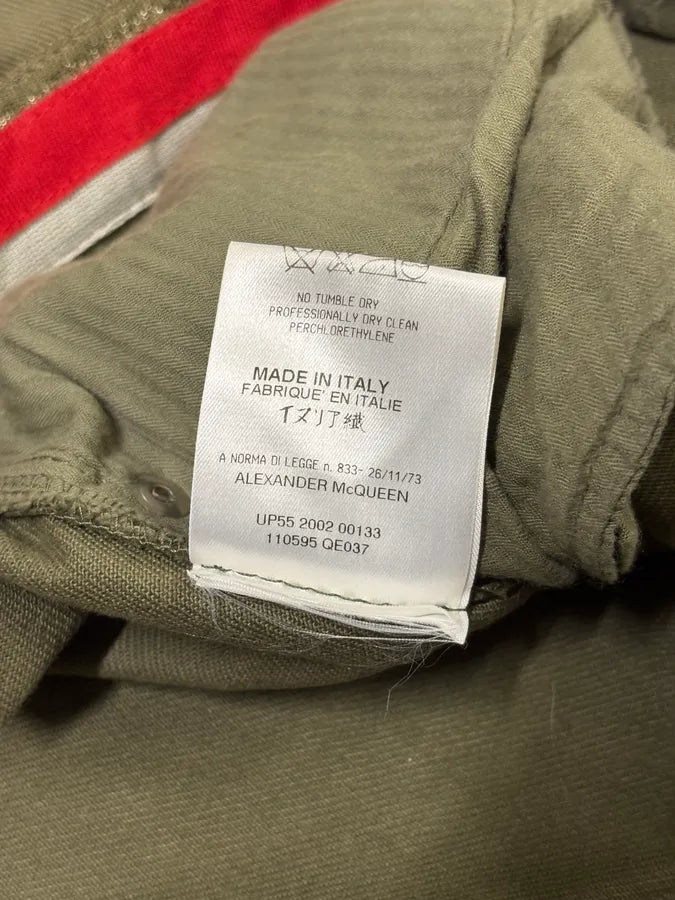 SS2002 Alexander Mcqueen Green Distressed Pants phkQlqR 13