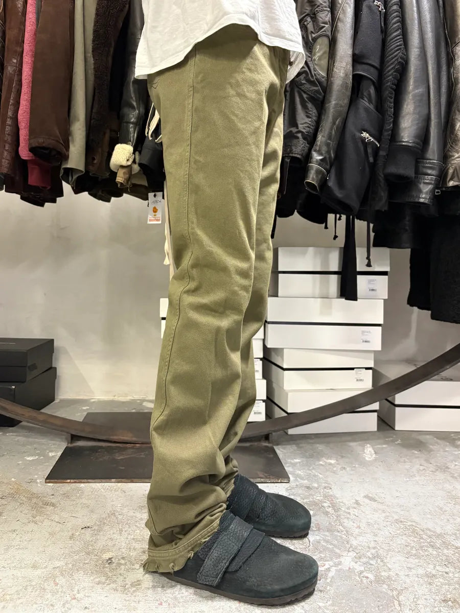 SS2002 Alexander Mcqueen Green Distressed Pants phkQlqR 2