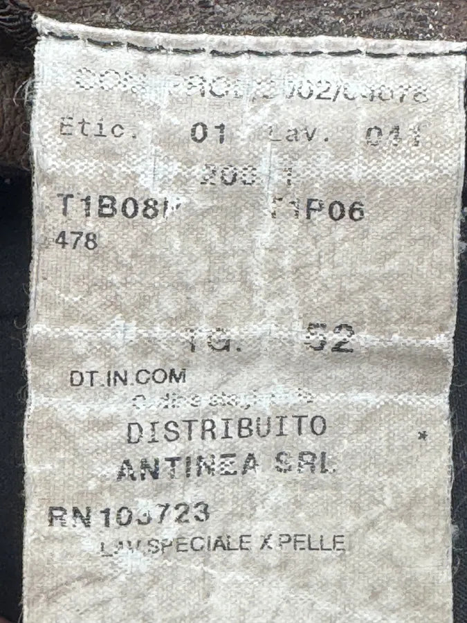 SS2002 Armani Brown Classic Leather Jacket DCcHBOn 10