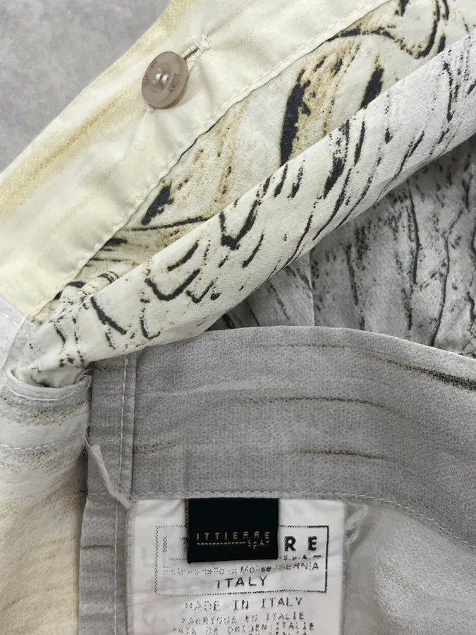 SS2002 Cavalli Beige Crocodile Effect Abstract Shirt nwgsEwD 11