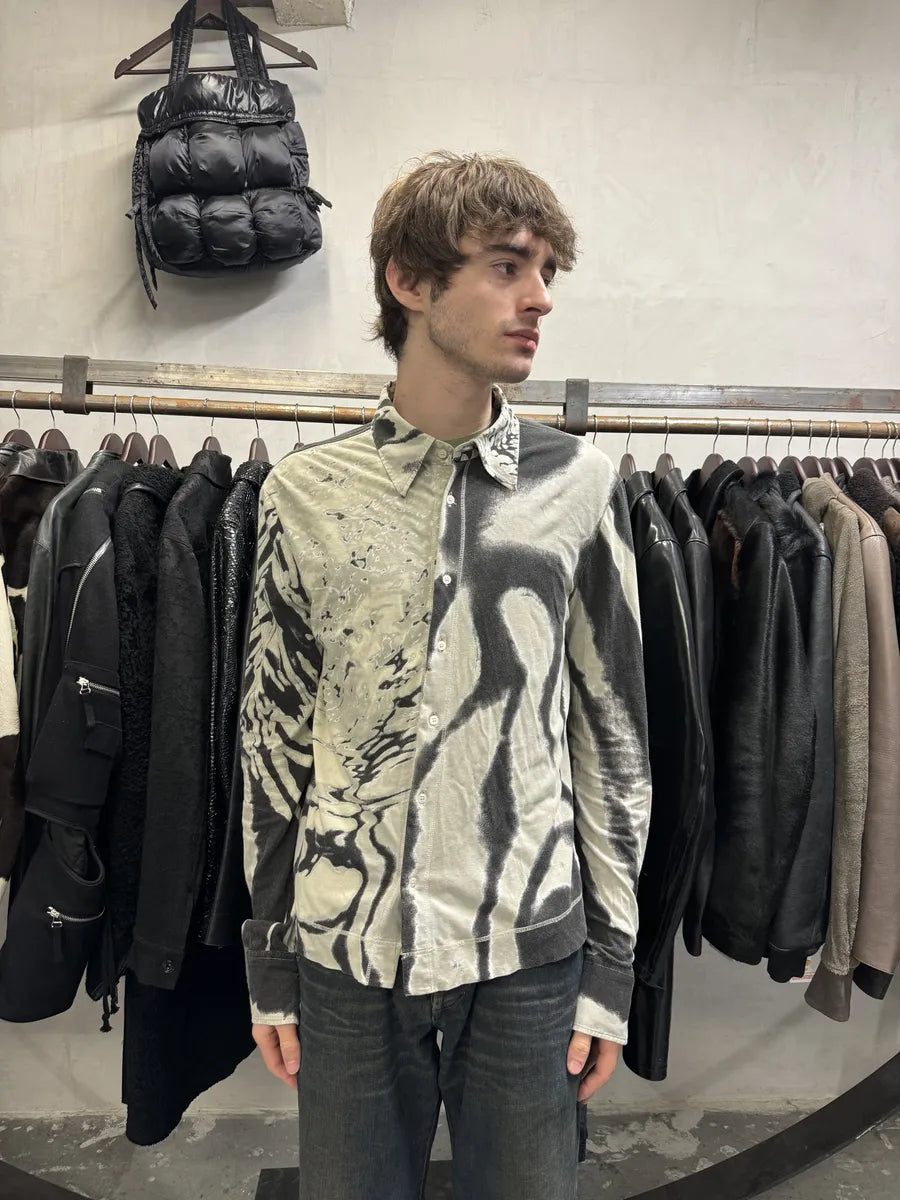 SS2002 Cavalli Black & White Hallucination Shirt (S/M) AfkHPnH 1