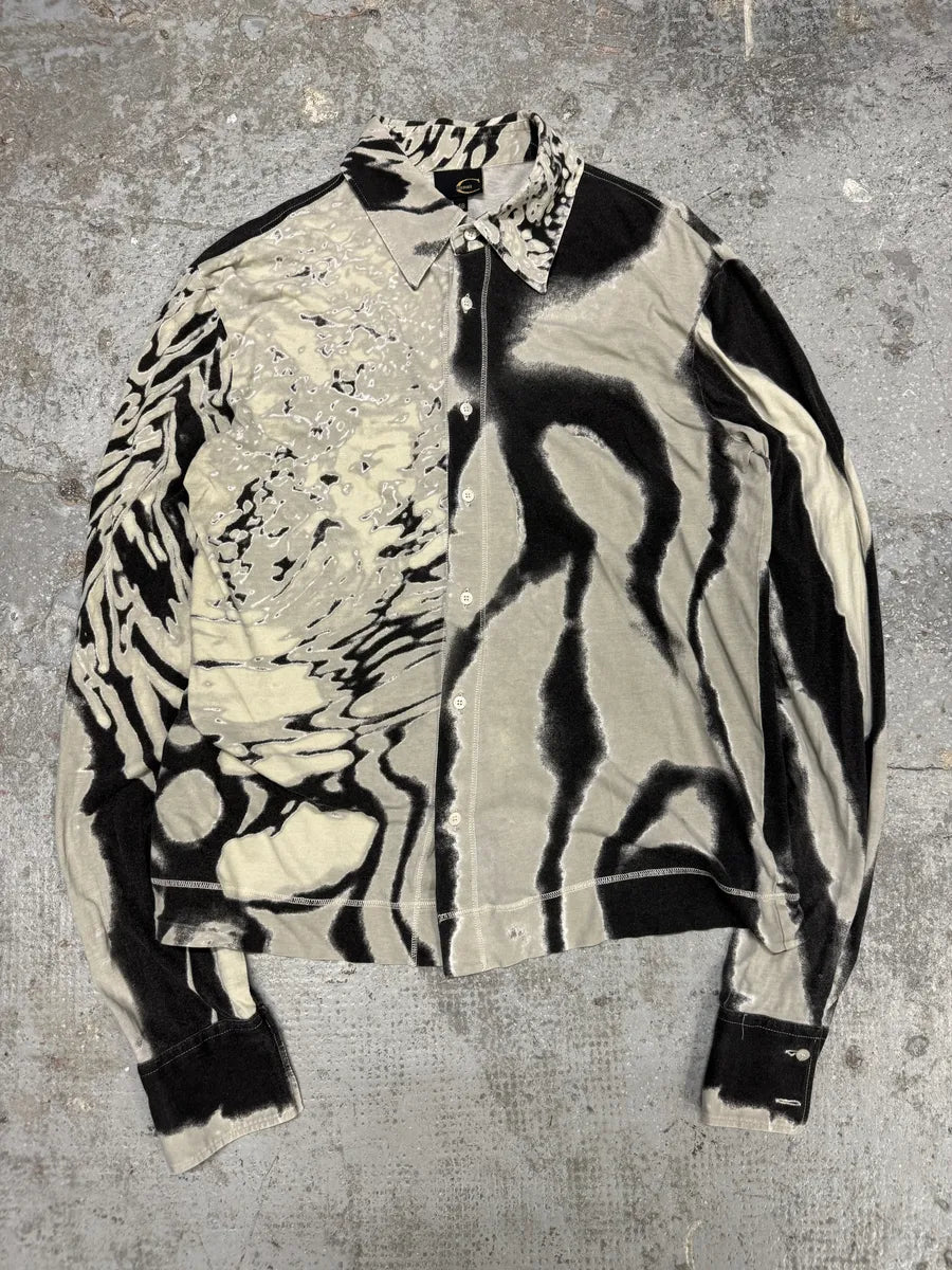 SS2002 Cavalli Black & White Hallucination Shirt (S/M) AfkHPnH 6