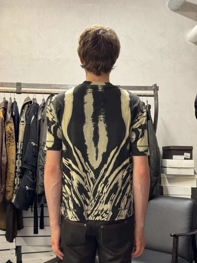 SS2002 Cavalli Black & White Hallucination T-Shirt qsWZRqm 4