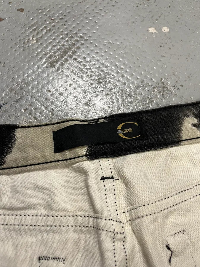 SS2002 Cavalli Black & White Pyscho Hallucination Pants ulWLDQe 10