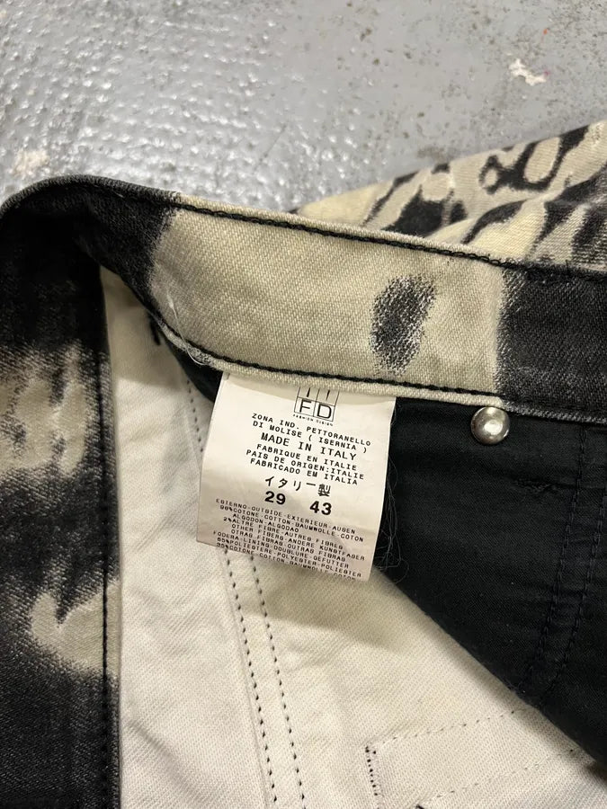 SS2002 Cavalli Black & White Pyscho Hallucination Pants ulWLDQe 11
