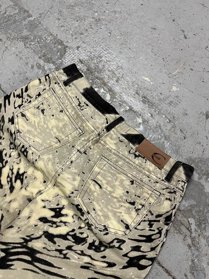 SS2002 Cavalli Black & White Pyscho Hallucination Pants ulWLDQe 8