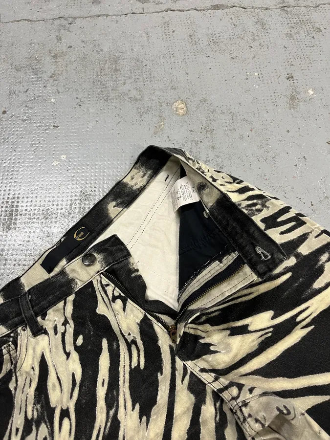 SS2002 Cavalli Black & White Pyscho Hallucination Pants ulWLDQe 9